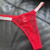 Red diamonte thong