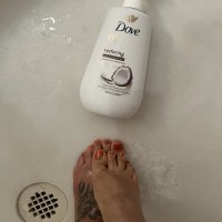 Video of Washing feet in shower …