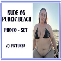 Nude on public beach 2025