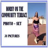 Horny on the community terrace