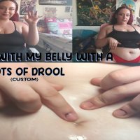 Playing with my belly with a lot…
