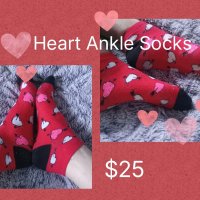 Cotton Heart Ankle Socks