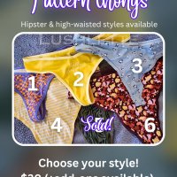 Colorful patterned cotton thongs