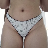 Tanga blanco con puntos - 1