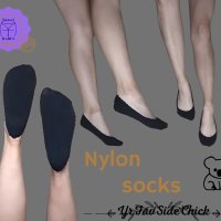 Classic Black Nylon Socks