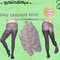 Grey Leopard Print Pantyhose 🐆…