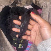 😩Dirty panties from my hamper💦…