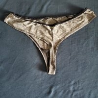 Silky Grey Thong - 1