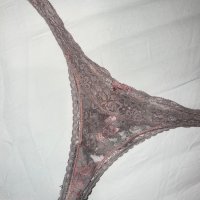 Pink lace thong