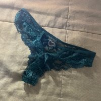 Culotte tanga verde corazón