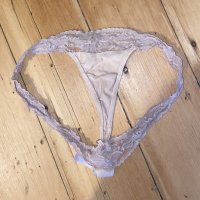 Nude Flower Lace Thong - 2