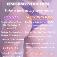 Gingerscents Menu