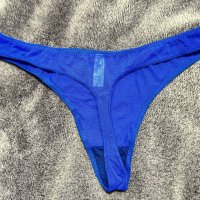 Blue sheer thong - 1