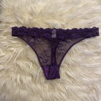 Purple Lace Thong