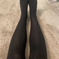 Black Thigh High Socks - 1