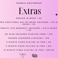 Extras you can add on xx