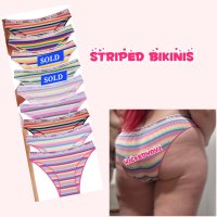 Striped bikinis