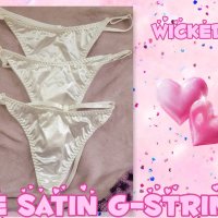 White Satin G-strings
