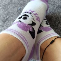 White purple socks ankle Minnie … - 2