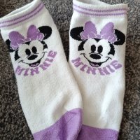 White purple socks ankle Minnie …