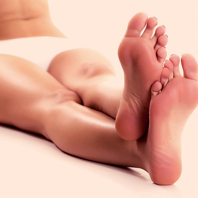 women's legs lying down
