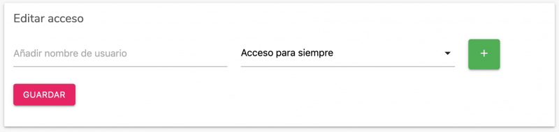 Editar acceso