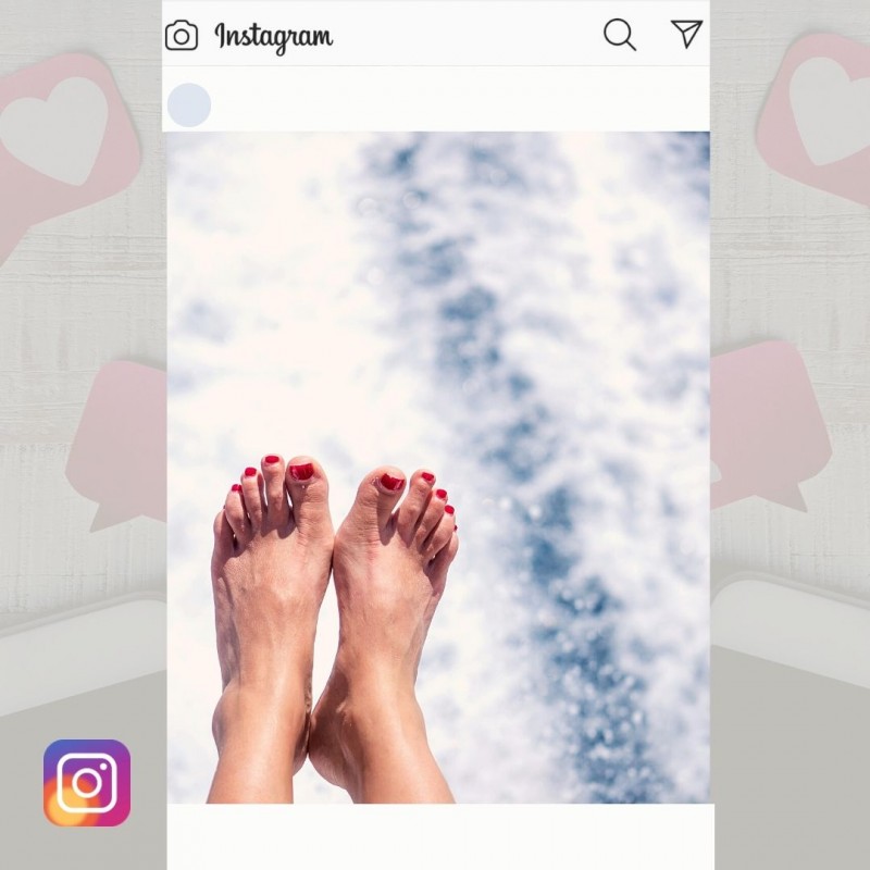 Foot fetish page on Instagram